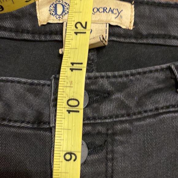 Democracy Hi Rise black skinny jeans with exposed button fly size 10 - Picture 9 of 10